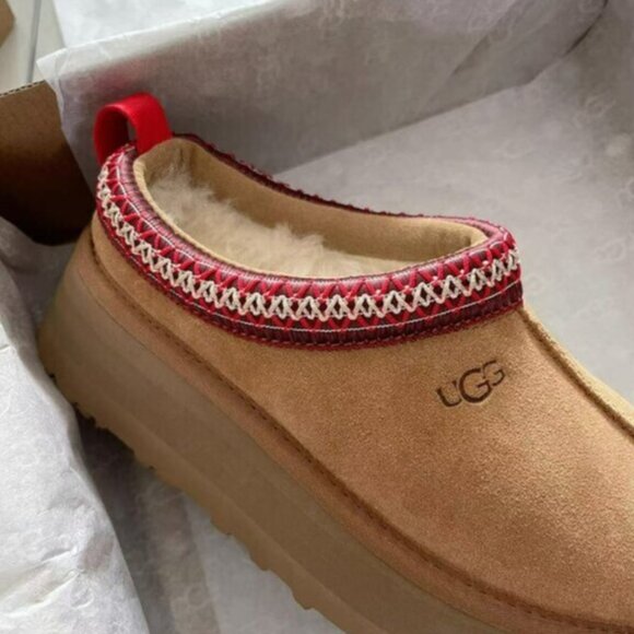 Ugg Tazz Tasman Platform Slipper in chestnut - Picture 3 of 5